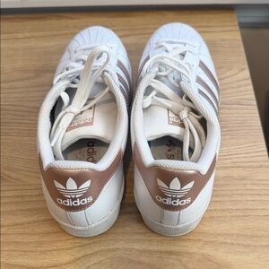 Adidas White and Tan Sneakers
